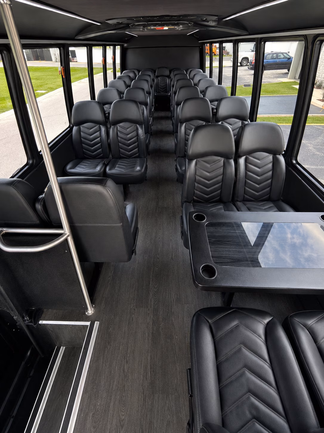 franklin 18 passenger minibus inside