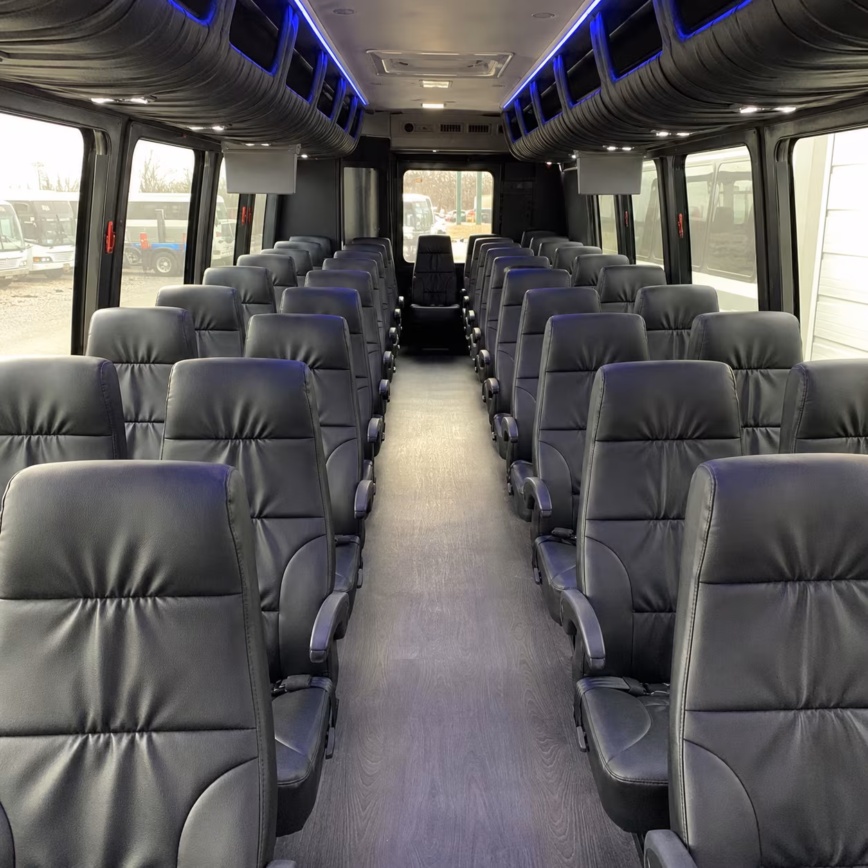 franklin 25 passenger minibus inside
