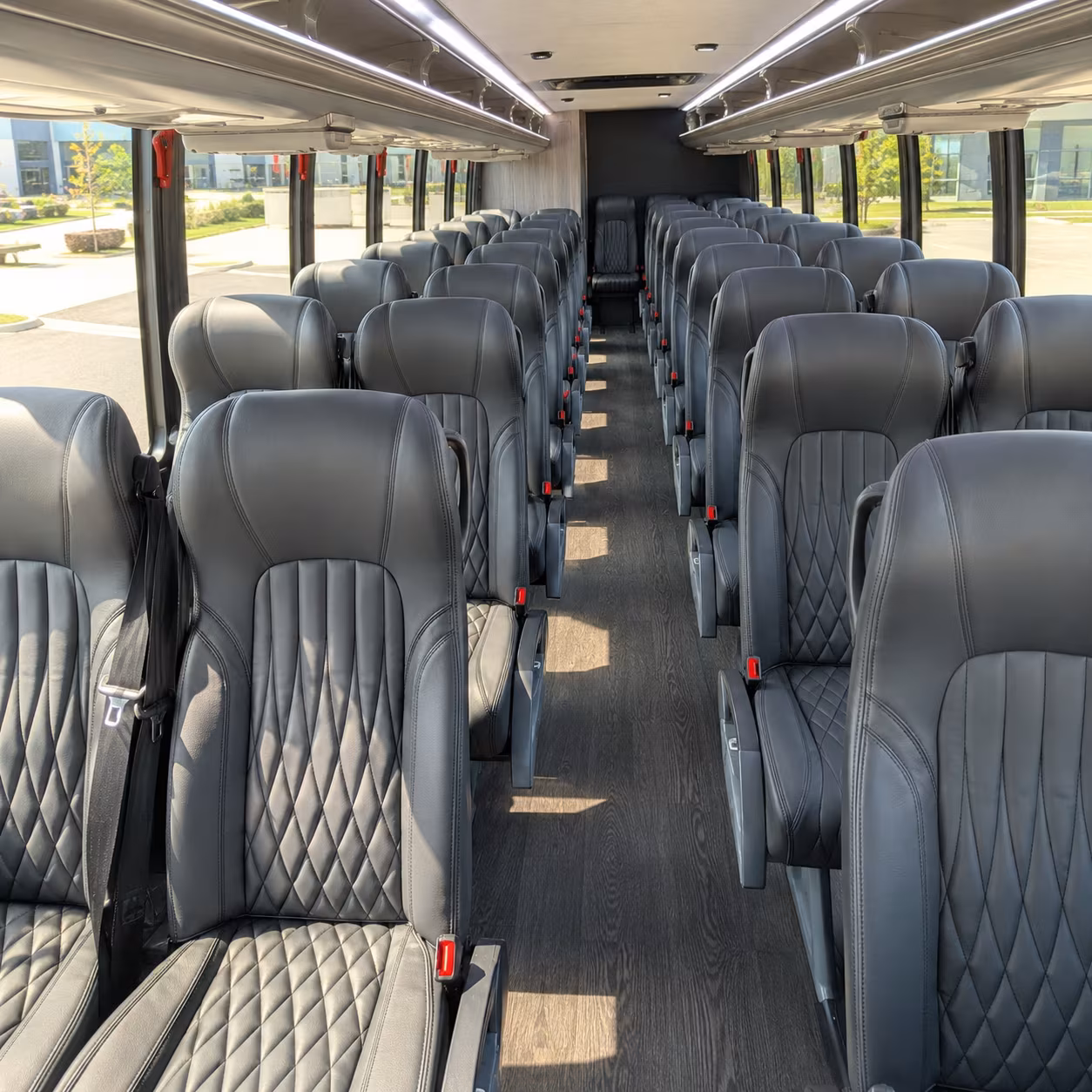 franklin 28 passenger minibus inside