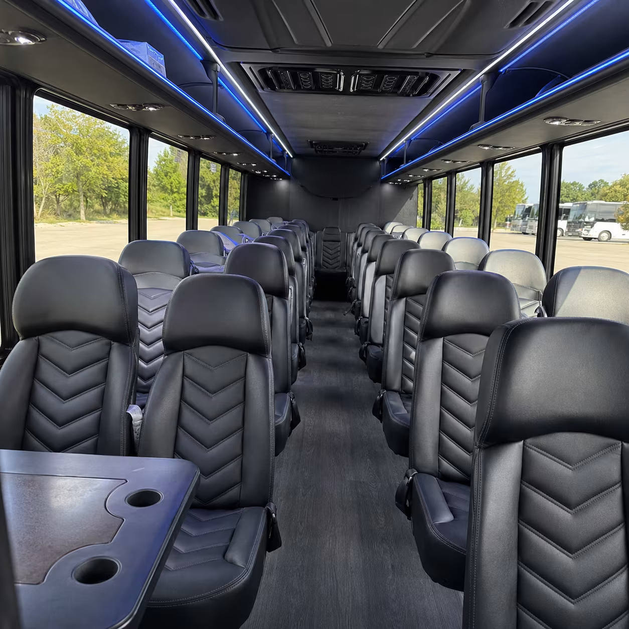 franklin 30 passenger minibus inside