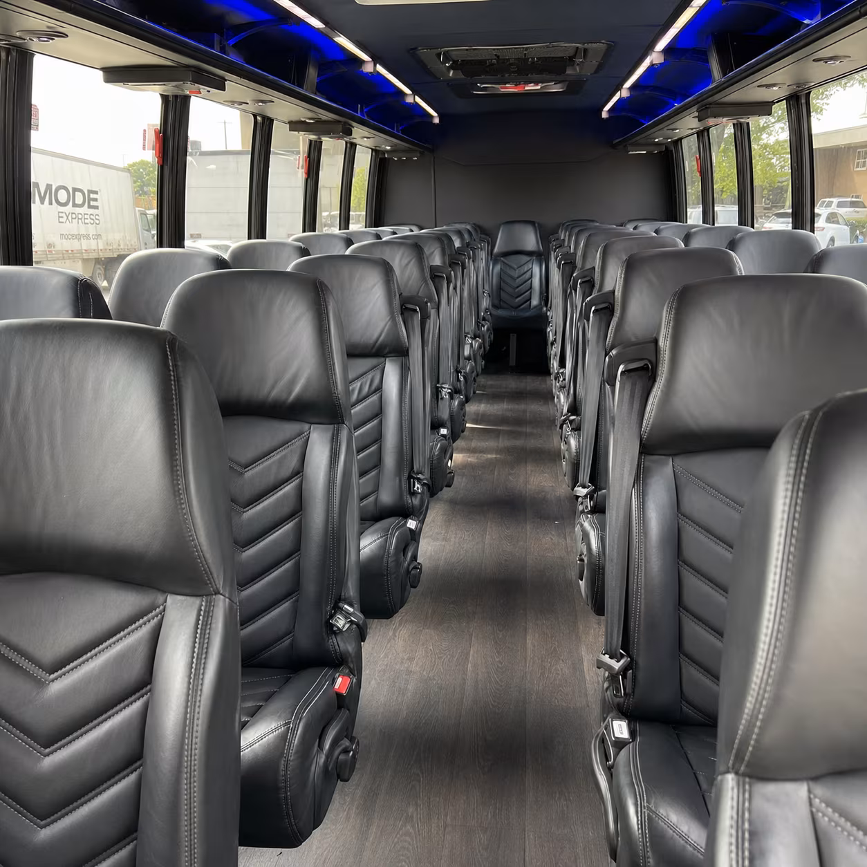 franklin 35 passenger minibus inside