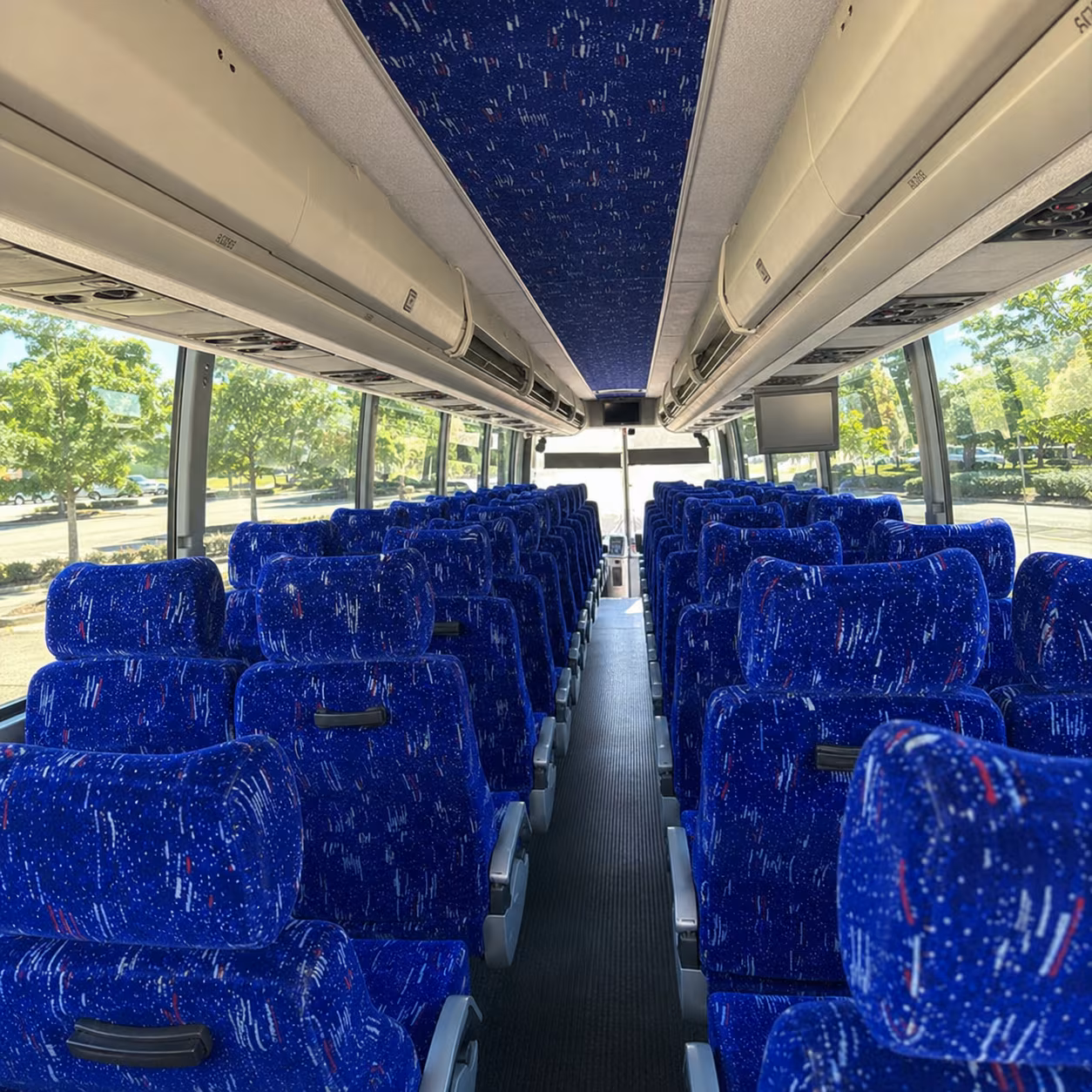 franklin 56 passenger charter bus interior
